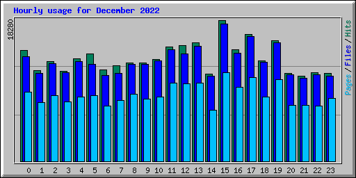 Hourly usage for December 2022