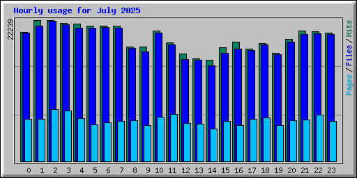 Hourly usage for July 2025