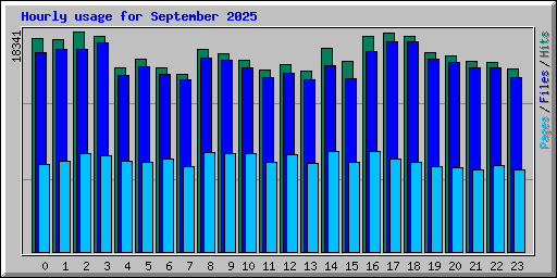 Hourly usage for September 2025