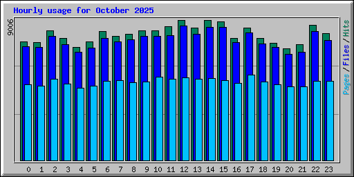 Hourly usage for October 2025