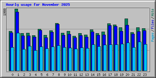 Hourly usage for November 2025