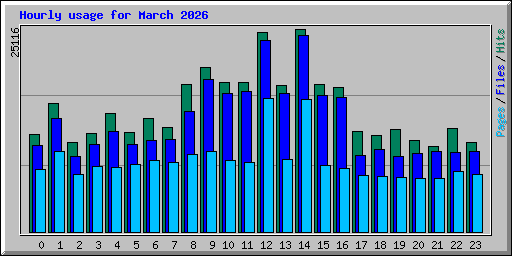 Hourly usage for March 2026